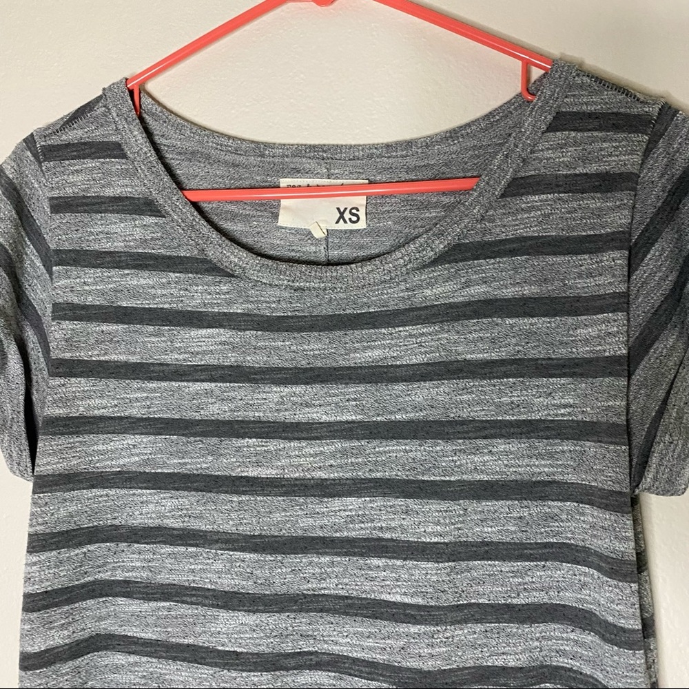 NO OFFERS RAG & BONE gray striped short sleeve t-shirt dress - Picture 5 of 14
